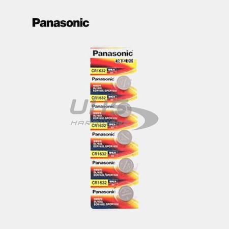 Panasonic CR1632 3V Lithium Battery PK5 Pan-CR1632